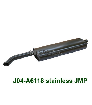 Oval exhaust, stainless steel